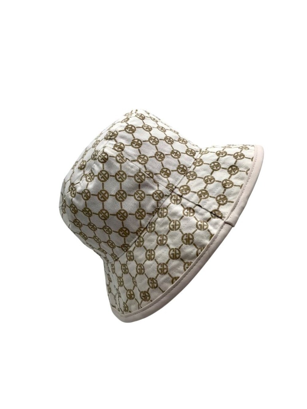 Giani Bernini White And Tan Signature Bucket Hat